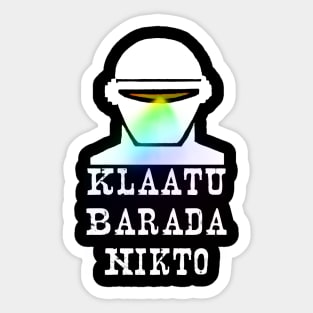 Klaatu Barada Nikto (I Am Gort) Sticker